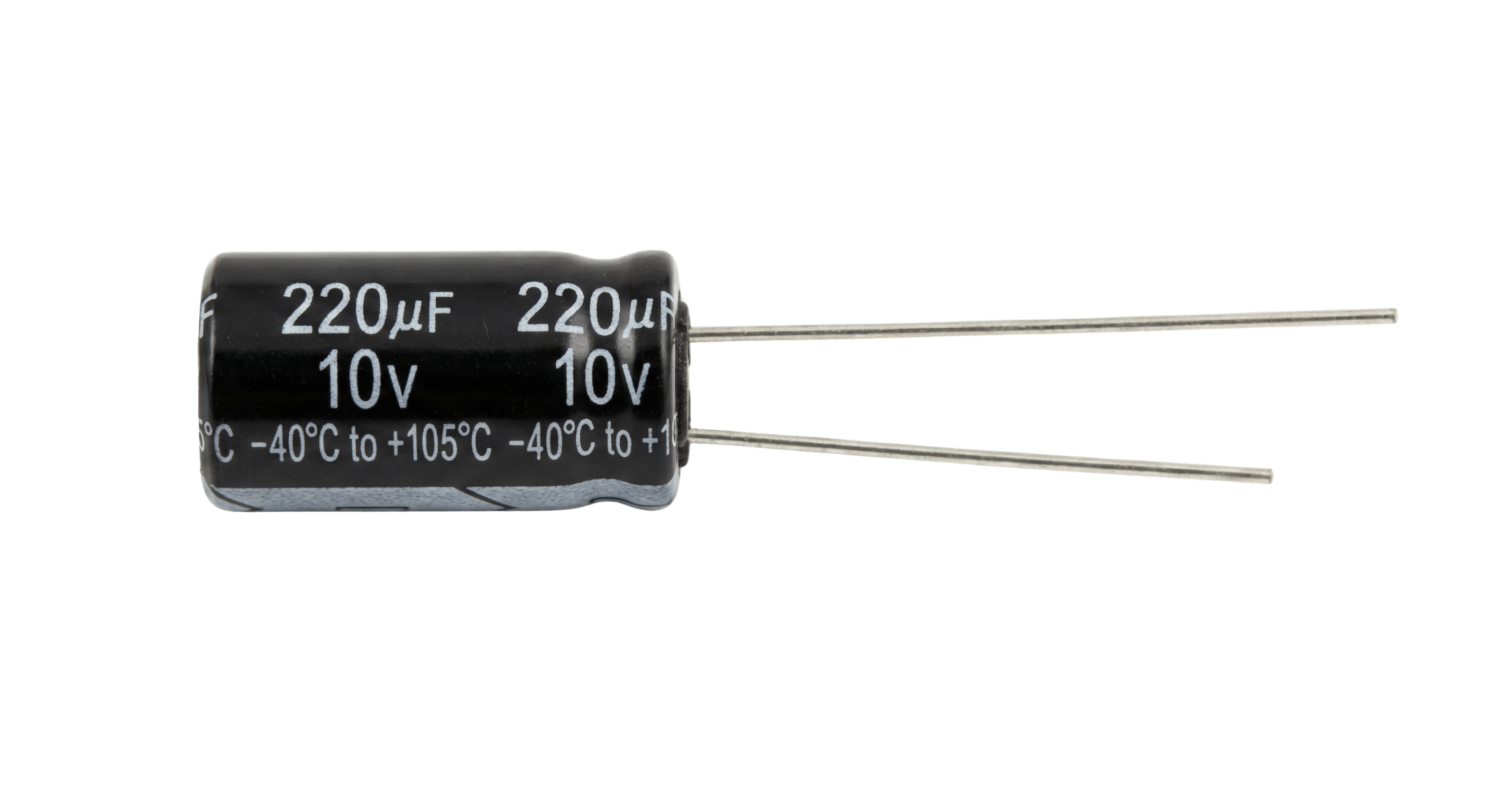 Condensateur électrolytique 220µF 10V -40°C à +105°C pour découplage - TogoMicroFarad Togo